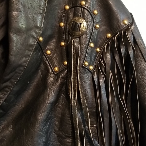 *Vintage*1980*crop GENUINE REAL LEATHER JACKET - Picture 5 of 8